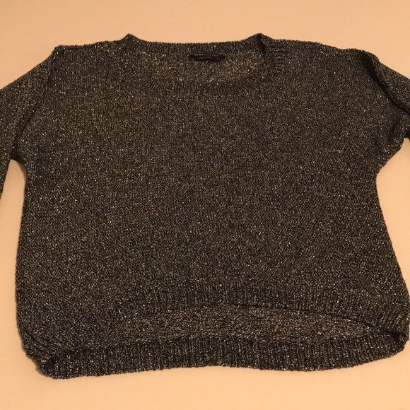 BCBGMAXAZRIA Tweeted Metallic Sweater Size Large - Picture 8 of 8